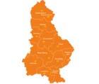 Orange Landkarte Diözese Regensburg